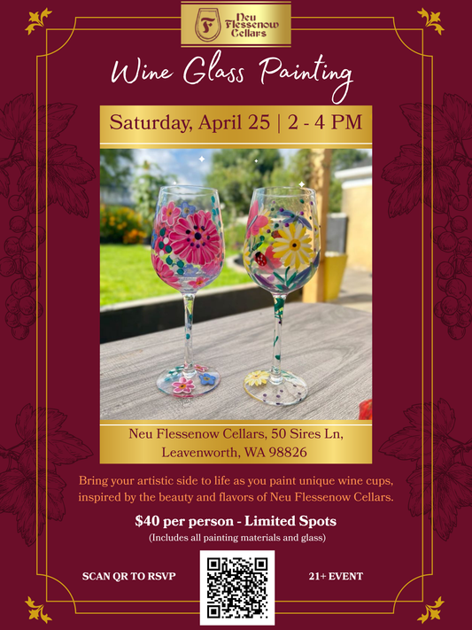 Wine Glass Painting at Neu Flessenow Cellars